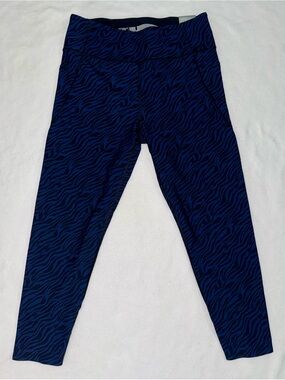 Victorias Secret Black and Blue Zebra Leggings